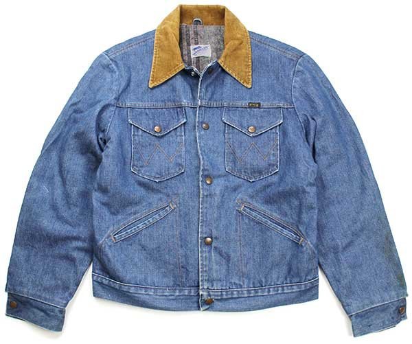 80s USA製 Wranglerラングラー NO-FAULT ブランケットライナー デニム