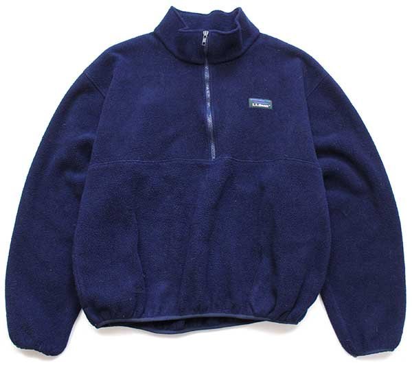 90s L.L.Bean ハーフジップ プルオーバー フリース 紺 L - Sixpacjoe