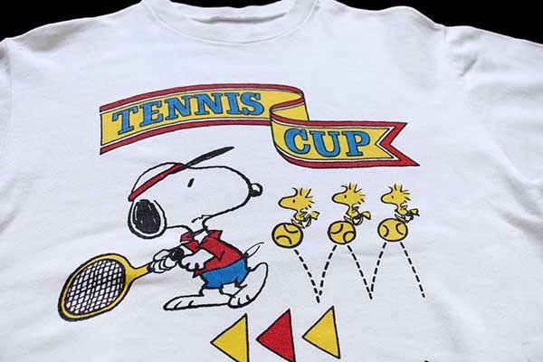80s SNOOPYスヌーピー ウッドストック TENNIS CUP テニス コットン