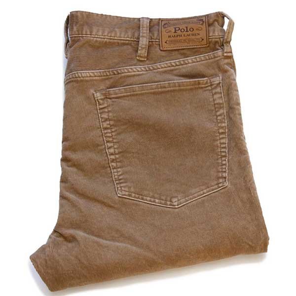 ポロ ラルフローレン ストレッチ コーデュロイパンツ 茶 w36 L34