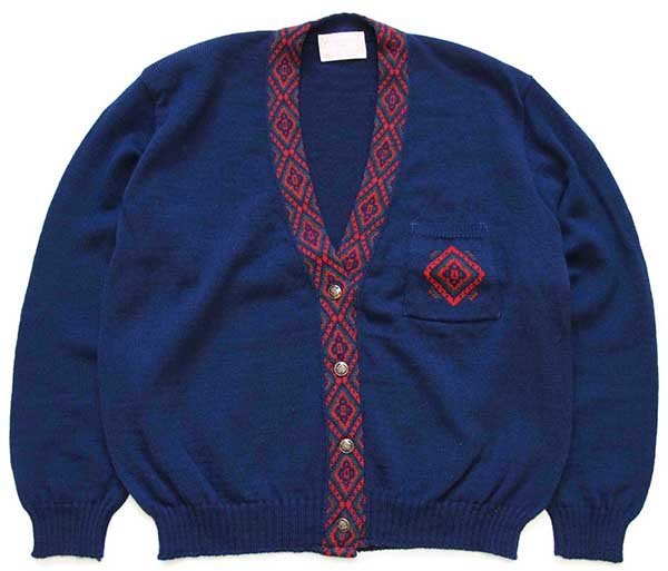 70s USA製 PENDLETONペンドルトン フォークロア柄 ウールニット