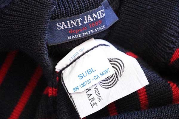 フランス製 SAINT JAMESセントジェームス ボーダー ウールニット