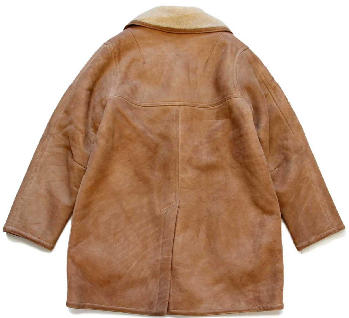 70s Abercrombie&Fitch 鹿角ボタン シープスキン リアル ムートン