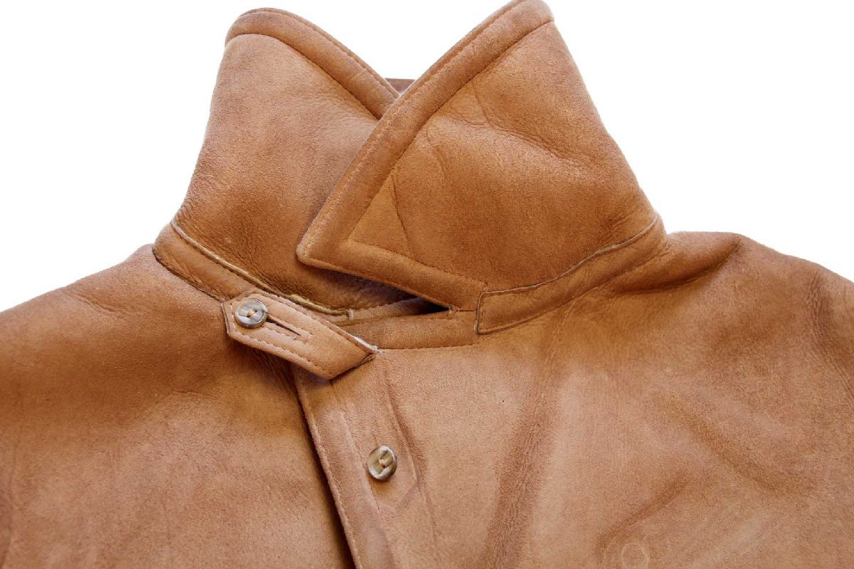 70s Abercrombie&Fitch 鹿角ボタン シープスキン リアル ムートン