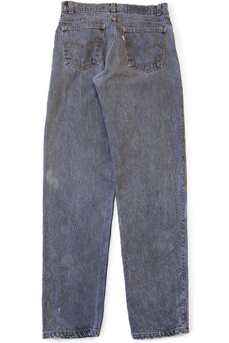 80s USA製 Levi'sリーバイス 550 先染め ブラック デニムパンツ W30