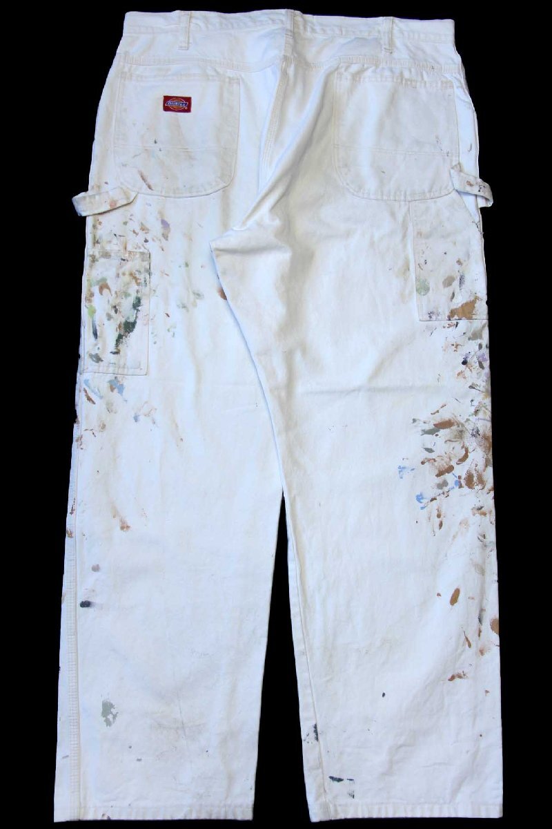 00s Dickiesディッキーズ ペンキ飛び コットン ペインターパンツ 生成