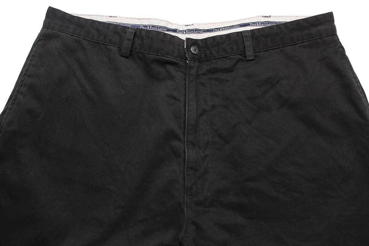 90s ポロ ラルフローレン GORDON PANT コットン チノパン 黒 w40 L30