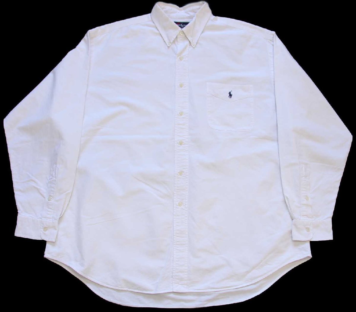 00s ラルフローレン BIG SHIRT ワンポイント ポケット付き ボタン