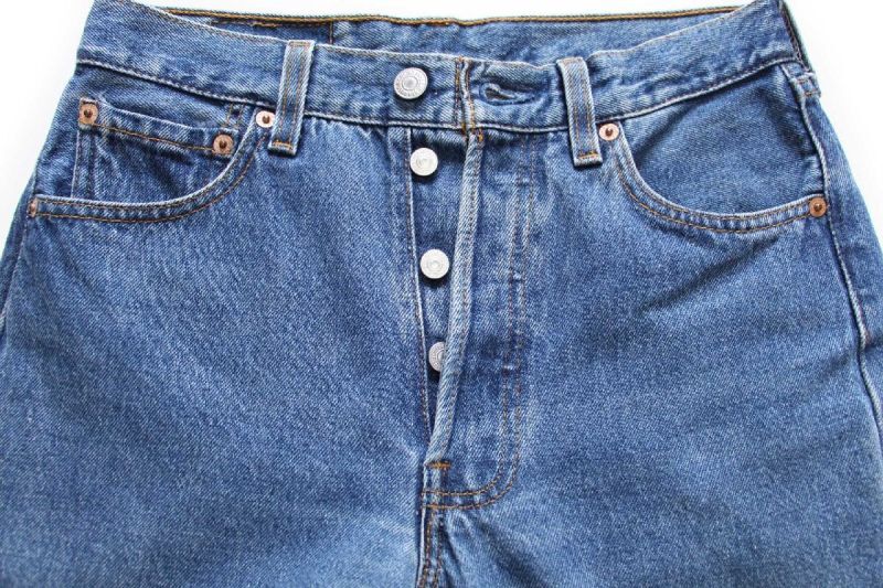 90s USA製 Levi'sリーバイス 501 デニムパンツ W28 L32☆127
