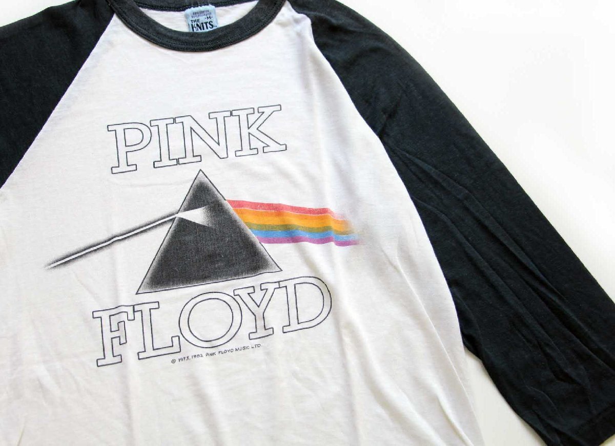 80s USA製 PINK FLOYDピンクフロイド 七分袖 ラグラン バンドTシャツ