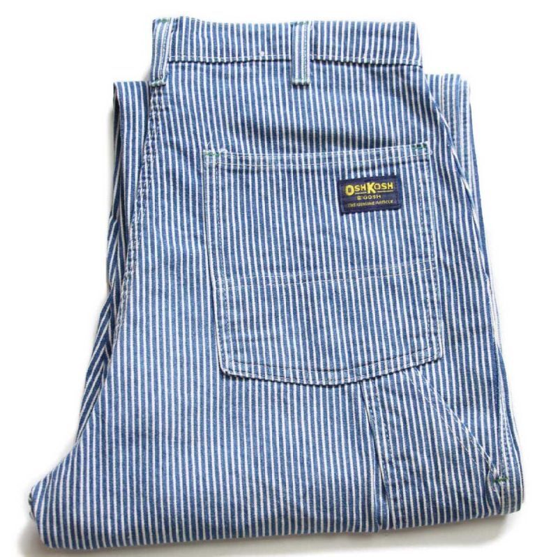 90s USA製 OSHKOSH B'GOSH ヒッコリー ストライプ コットン ペインター