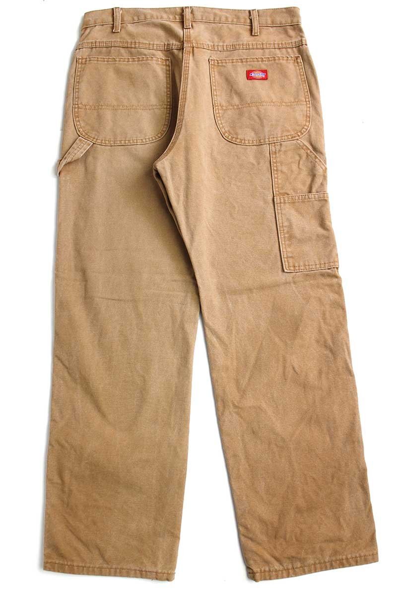 00s メキシコ製 Dickiesディッキーズ ダック地 ペインターパンツ 茶
