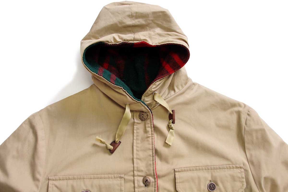 70s Woolrichウールリッチ タータンチェック×無地 リバーシブル ウール