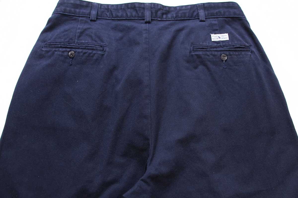 90s メキシコ製 ポロ ラルフローレン ANDREW PANT ツータック コットン