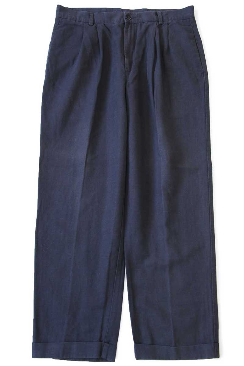 00s DOCKERSドッカーズ Classic Fit ツータック スラックス リネン