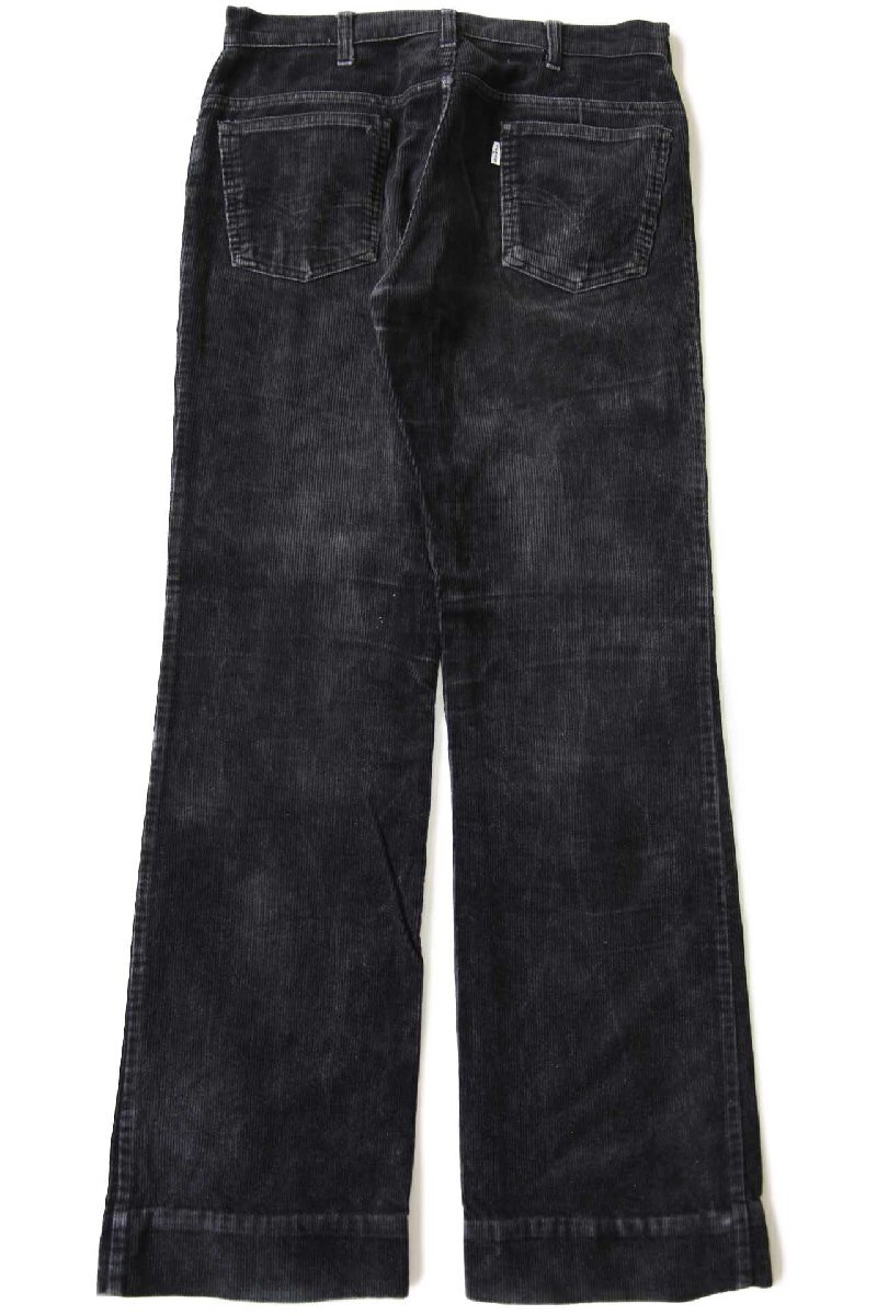90s ベルギー製 Levi'sリーバイス フレア コーデュロイパンツ 黒 W33