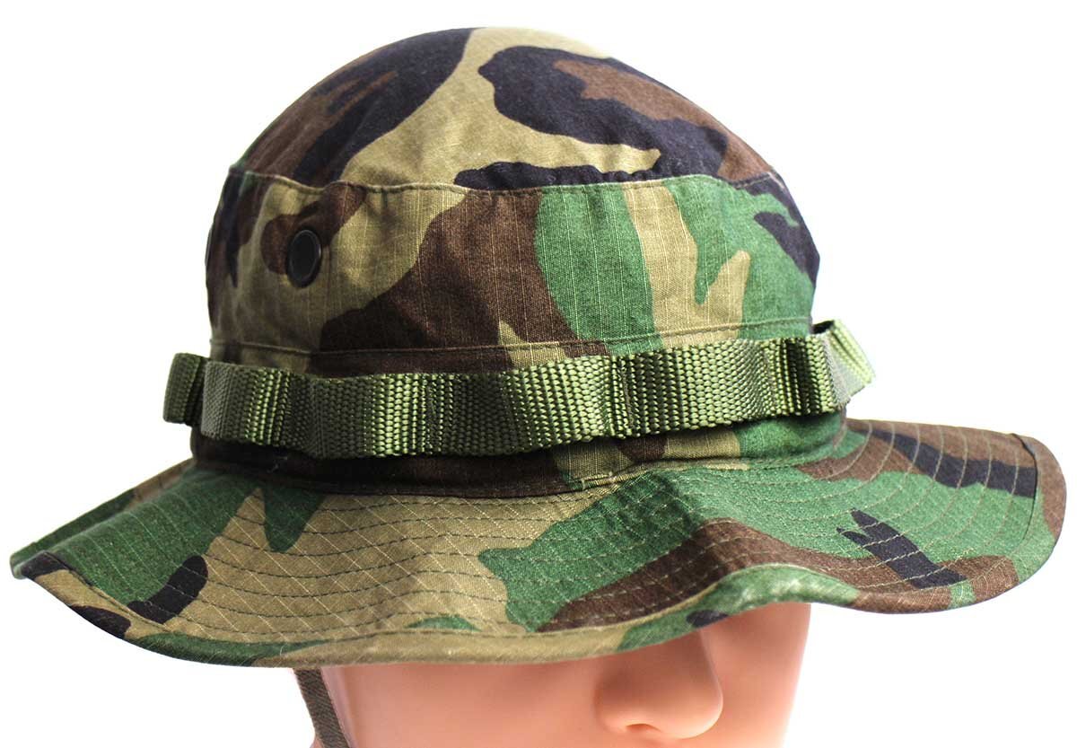 USA製 米軍 ウッドランドカモ ブーニーハット 7 1/2 - Sixpacjoe Web Shop