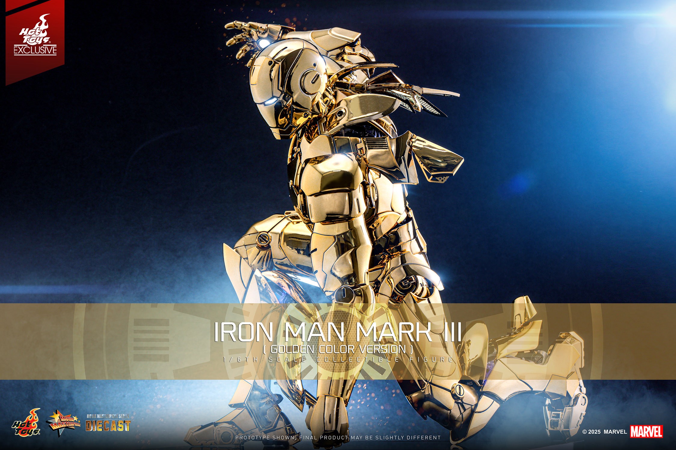Iron Man Mark III (Golden Color Version) Sixth Scale Figure by Hot