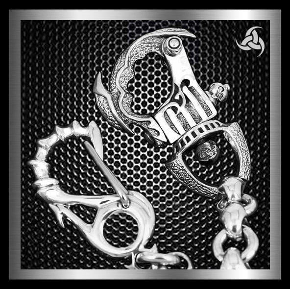 Sterling Silver Biker Wallet Chain Anchor Link – Biker Jewelry