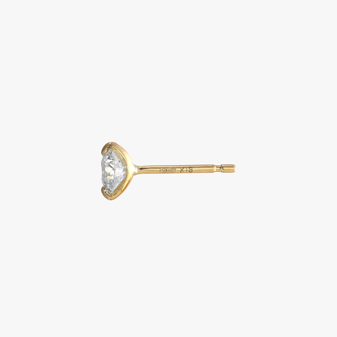 SJX W】LAB-GROWN DIAMOND (SYNTHETIC DIAMOND) SEMI NUDE PIERCED