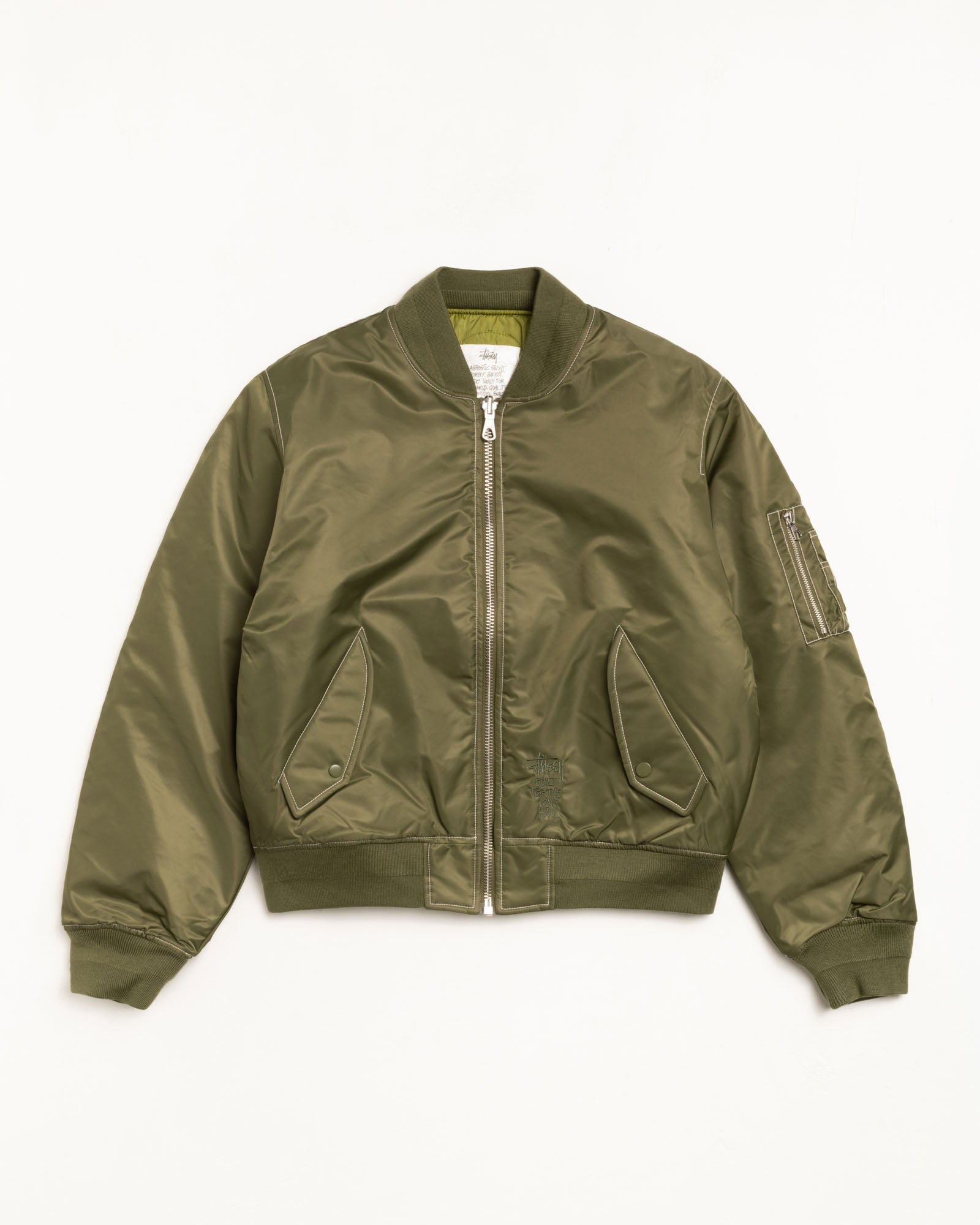 Built Reversible Bomber Jacket – Olive | Outerwear | Stüssy