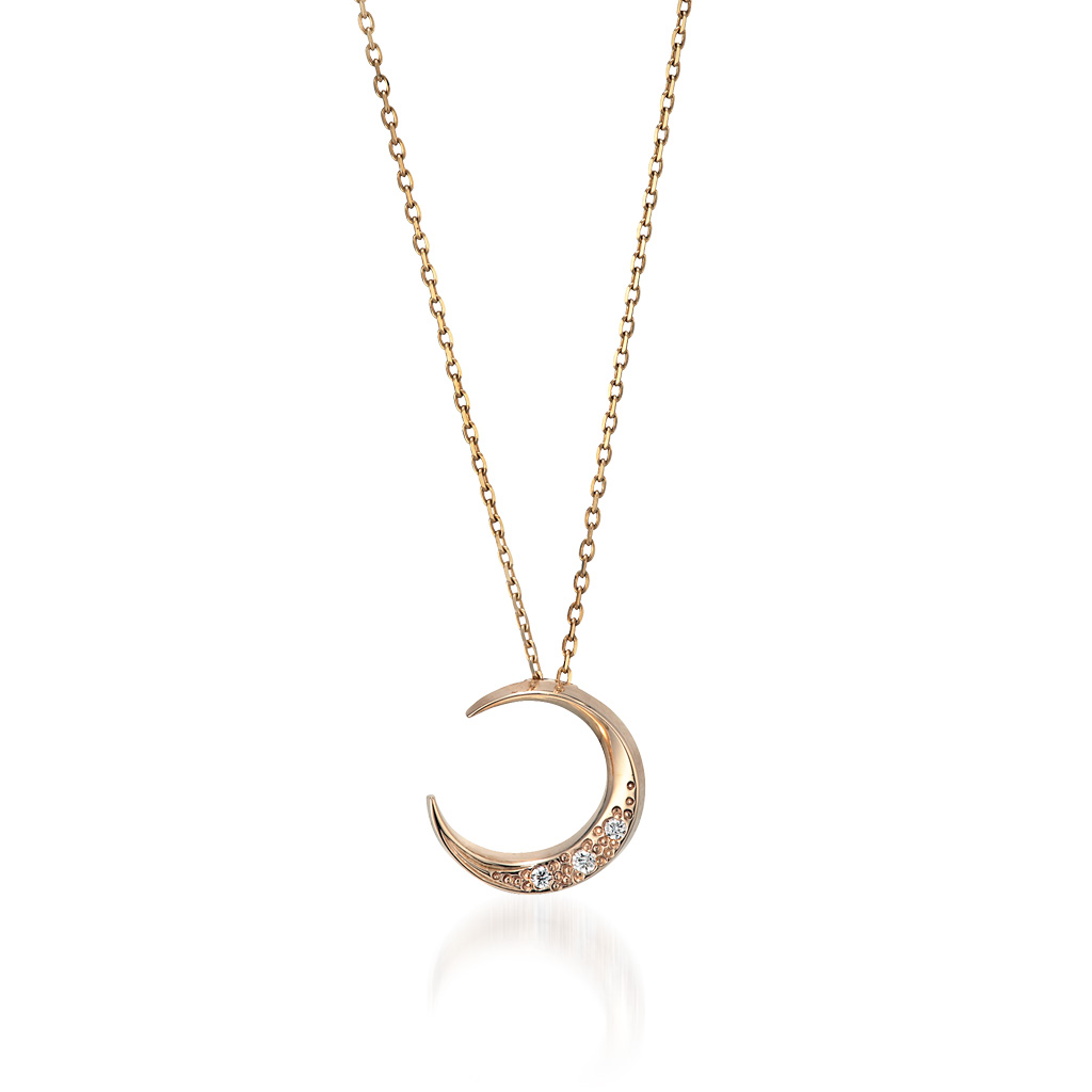 DIAMOND MOON NECKLACE(2JN0540)K10 ネックレス｜スタージュエリー公式