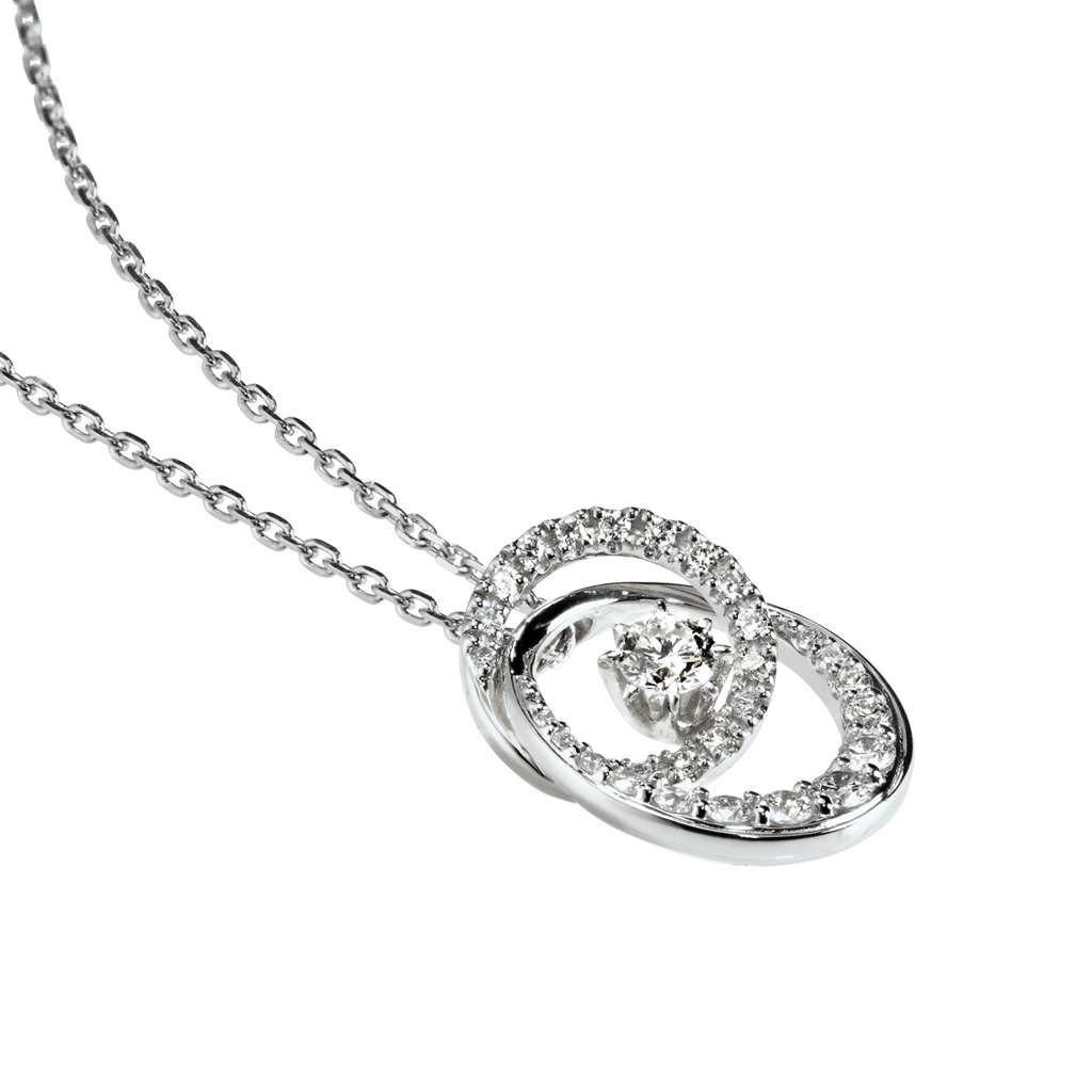TWO UNIVERSE DIAMOND NECKLACE(1XN0704)Pt950 ネックレス｜スター