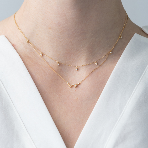 DIAMOND CONSTELLATION NECKLACE(2ZN2451)K18 ネックレス｜スター