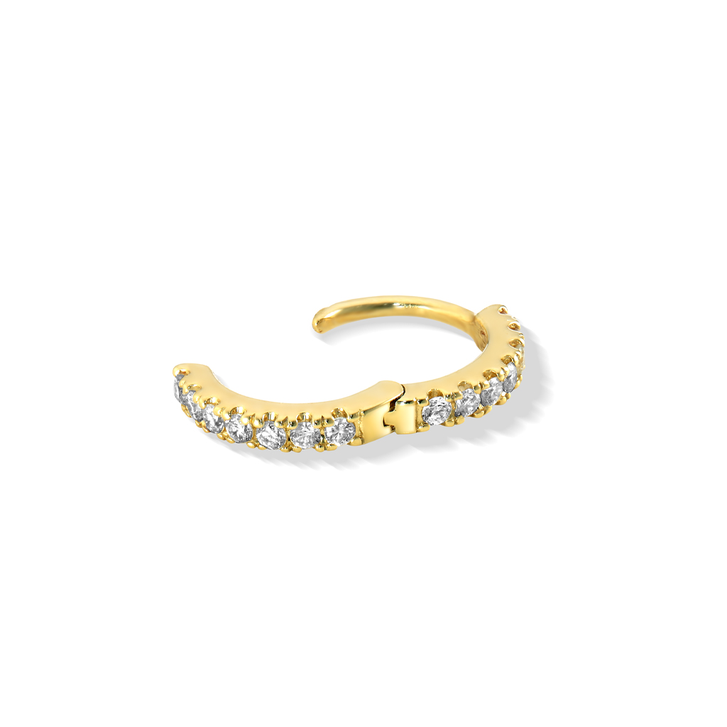 CLICK HOOP PIERCED EARRING(SS)(片耳用)(2ZP1558)K18 ピアス｜スター