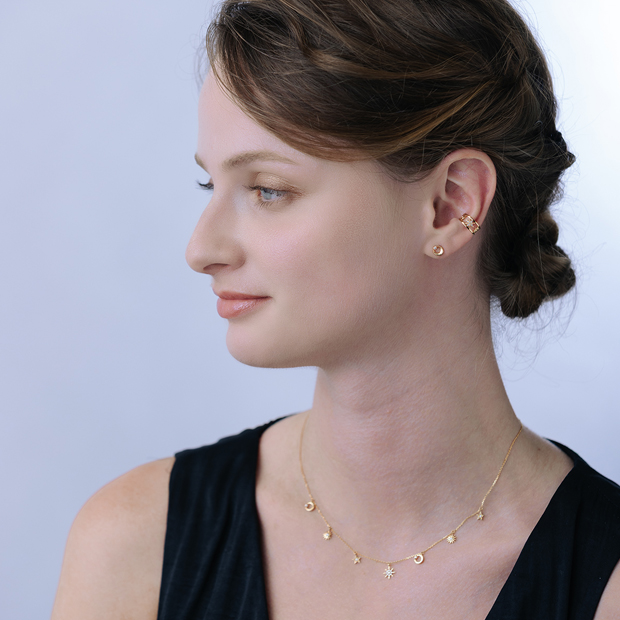 MOON&SUN EAR CUFF(片耳用)(2ZE0304)K18 イヤーカフ｜スタージュエリー