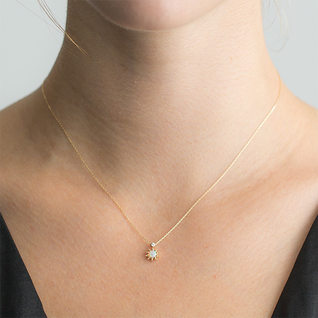 SUNBURST OPAL NECKLACE(2JN0863)K10 ネックレス｜スタージュエリー