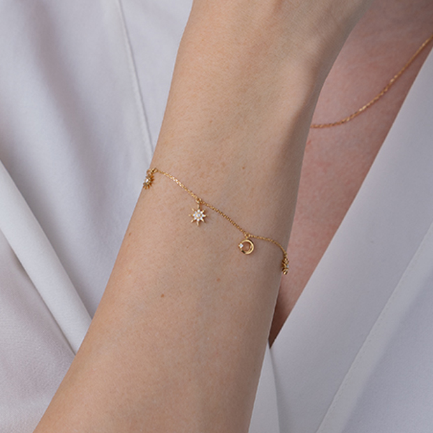 MOON & SUN BRACELET(2ZU0591)K18 ブレスレット｜スタージュエリー公式