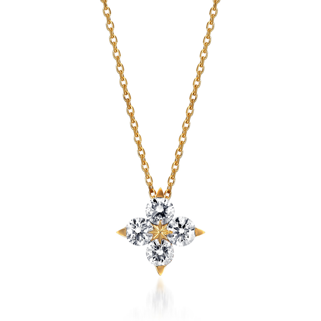 BRIGHTEST STAR DIAMOND NECKLACE(L)(1ZN0998)K18 ネックレス｜スター