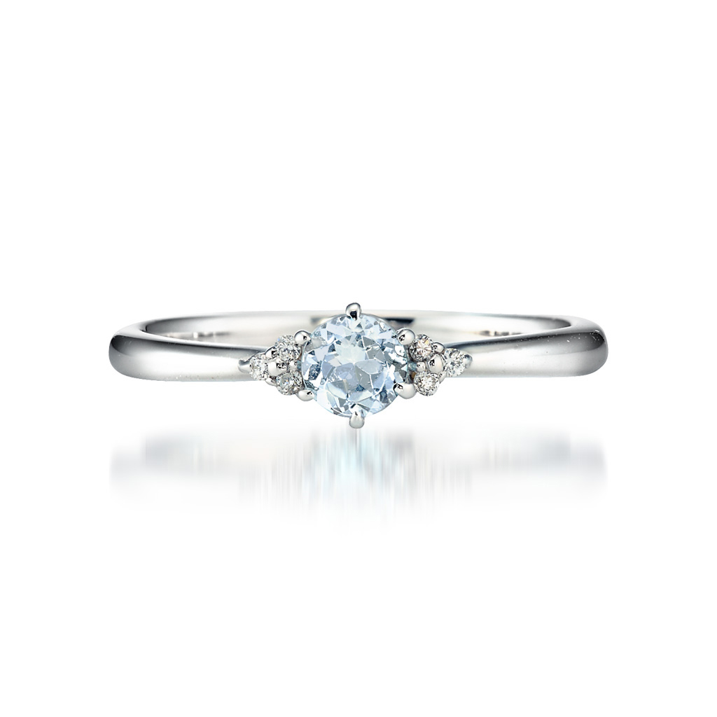 AQUAMARINE & DIAMOND RING(2JR0314)K10 リング｜スタージュエリー公式
