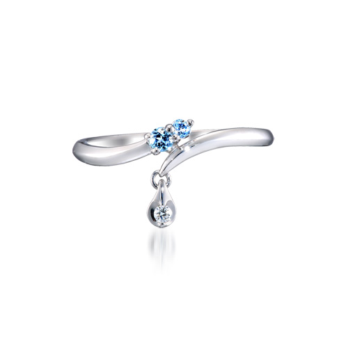 FLOWER DEW PINKIE RING(2JR0381)K10 ピンキーリング｜スター