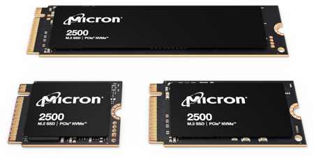 Micron Shipping Crucial 2500 NMVe PCIe Gen4 M.2 Up to 2TB SSD with