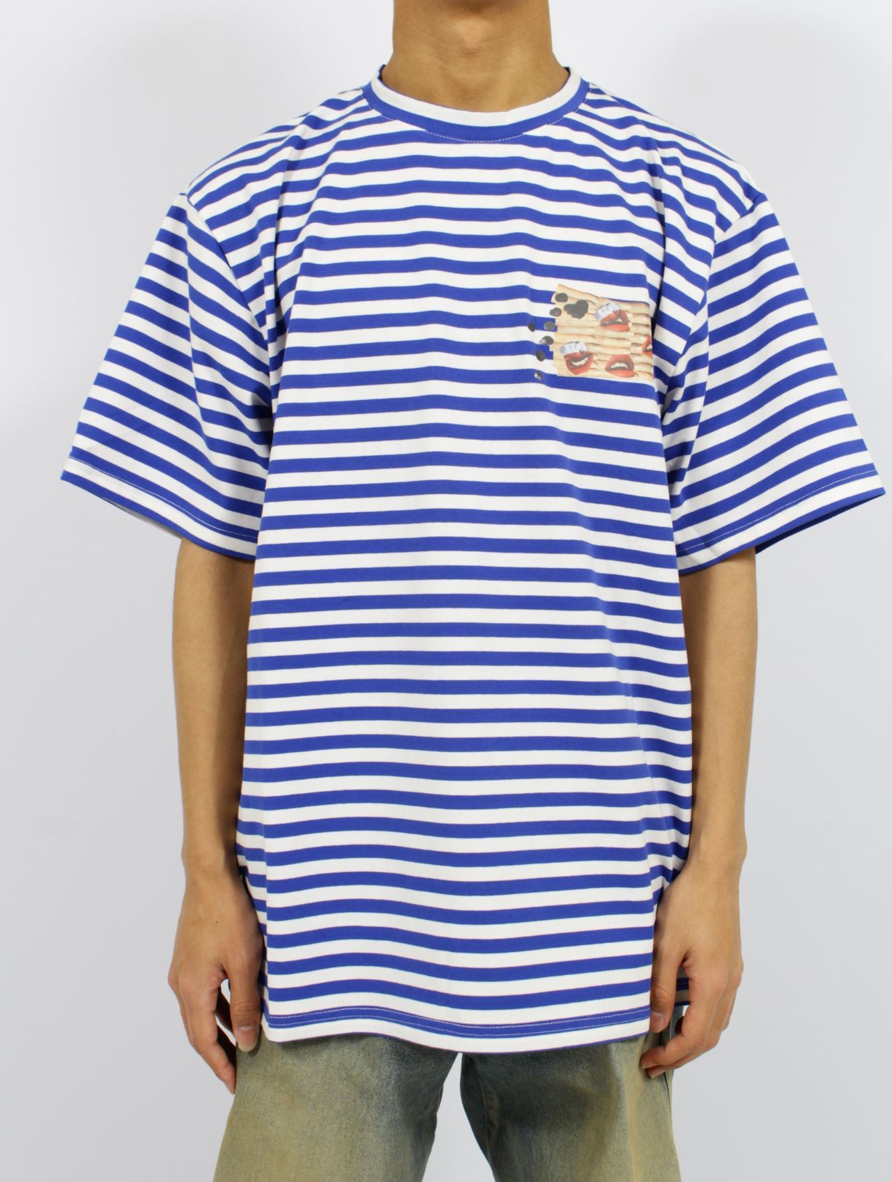semoh - 【25SS】ボーダー プリント Tシャツ 半袖 / BORDER PRINT TEE