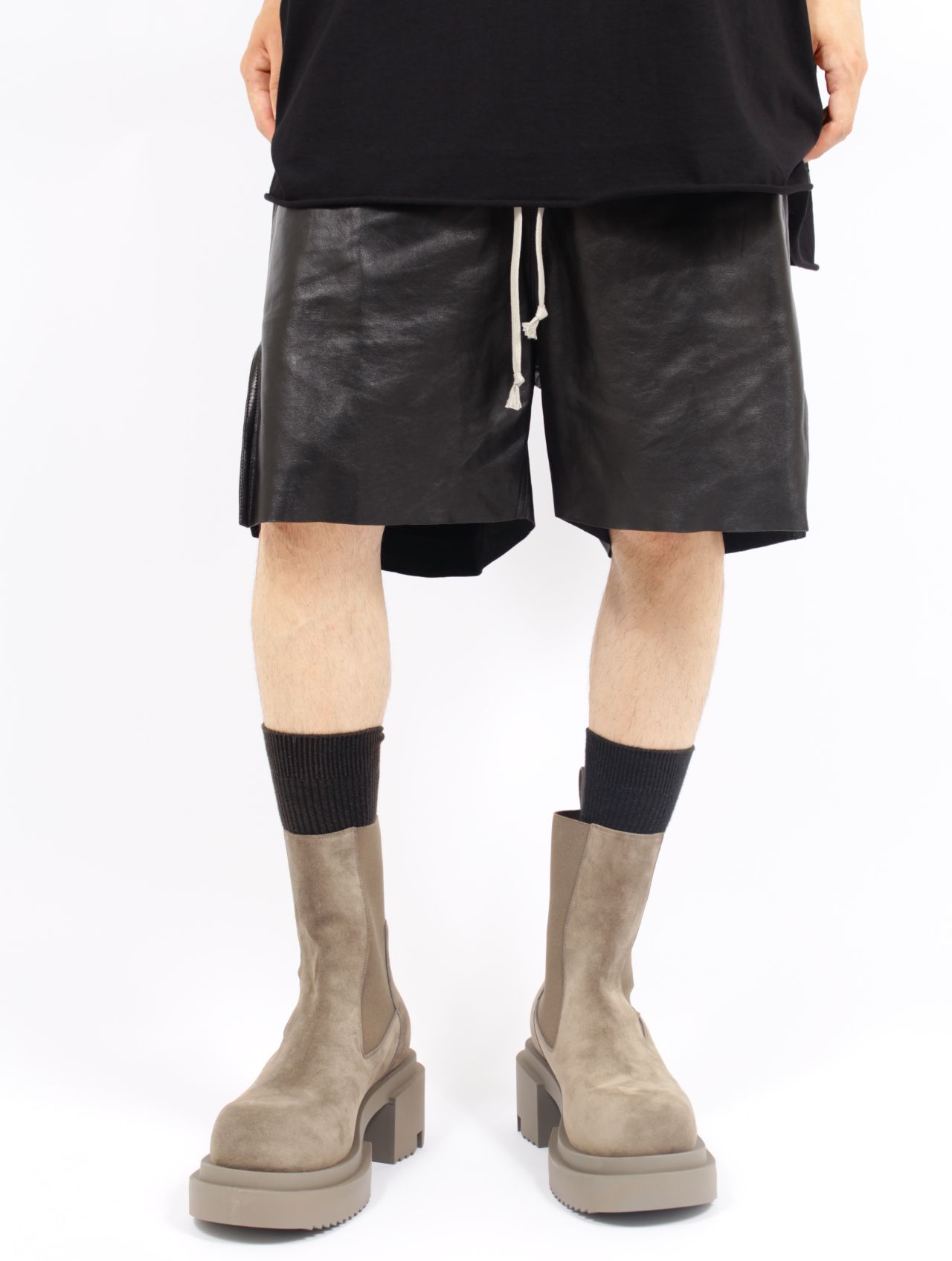 RICK OWENS - 【25AW】ボクサーズ ラムレザー ショートパンツ / BOXERS