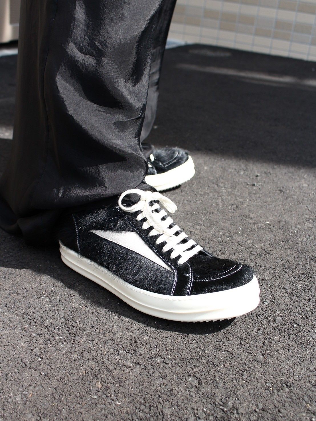 RICK OWENS - 【24SS】ヘアカーフレザー ヴィンテージ スニーカー