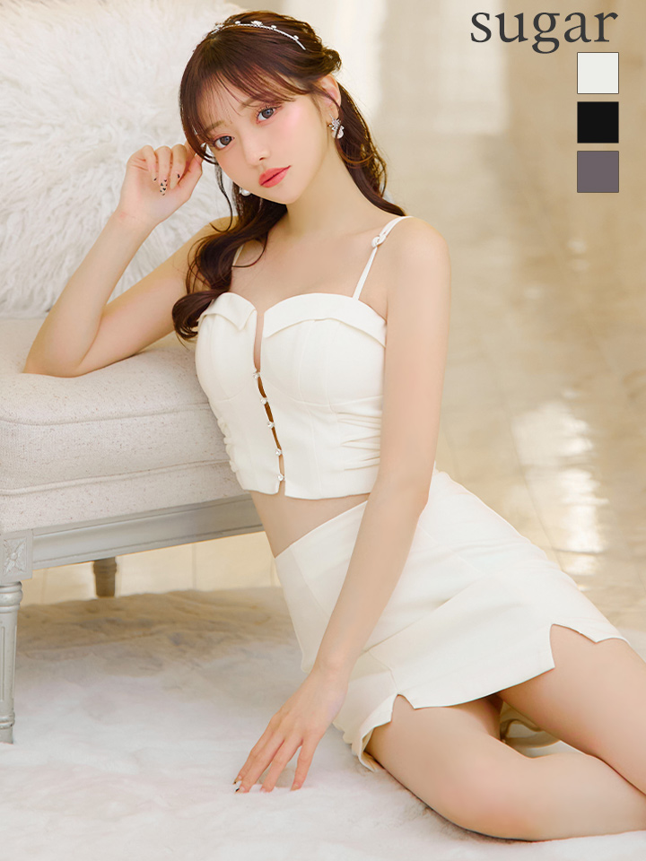 XSサイズあり【Glossy/グロッシー】サイド編み上げ/ バストカット