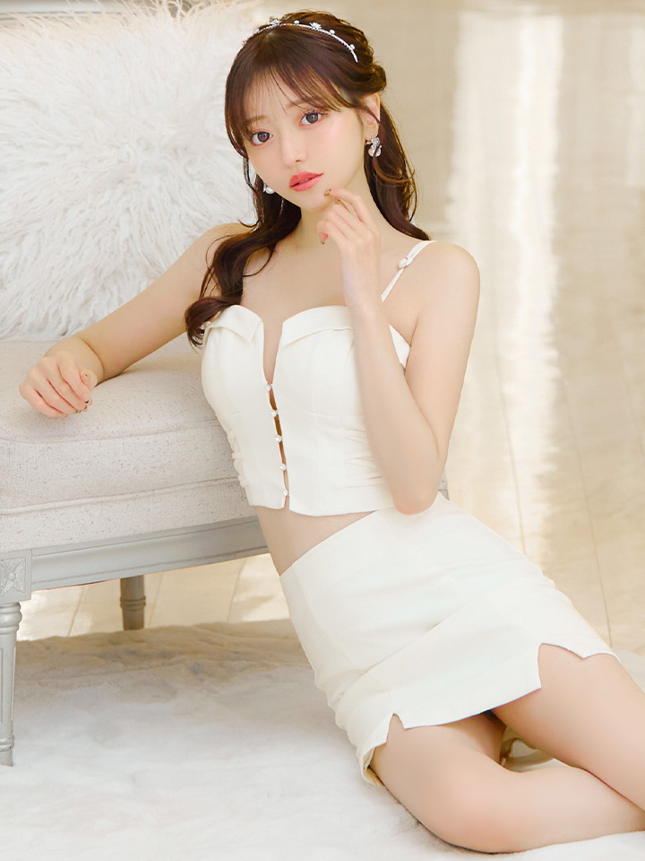 XSサイズあり【Glossy/グロッシー】サイド編み上げ/ バストカット