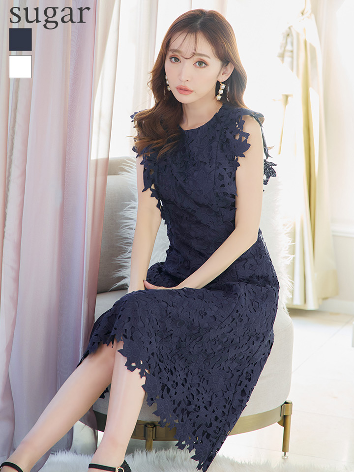 XS-Lサイズあり 【GINZA COUTURE/銀座クチュール】レース/ ワンカラー