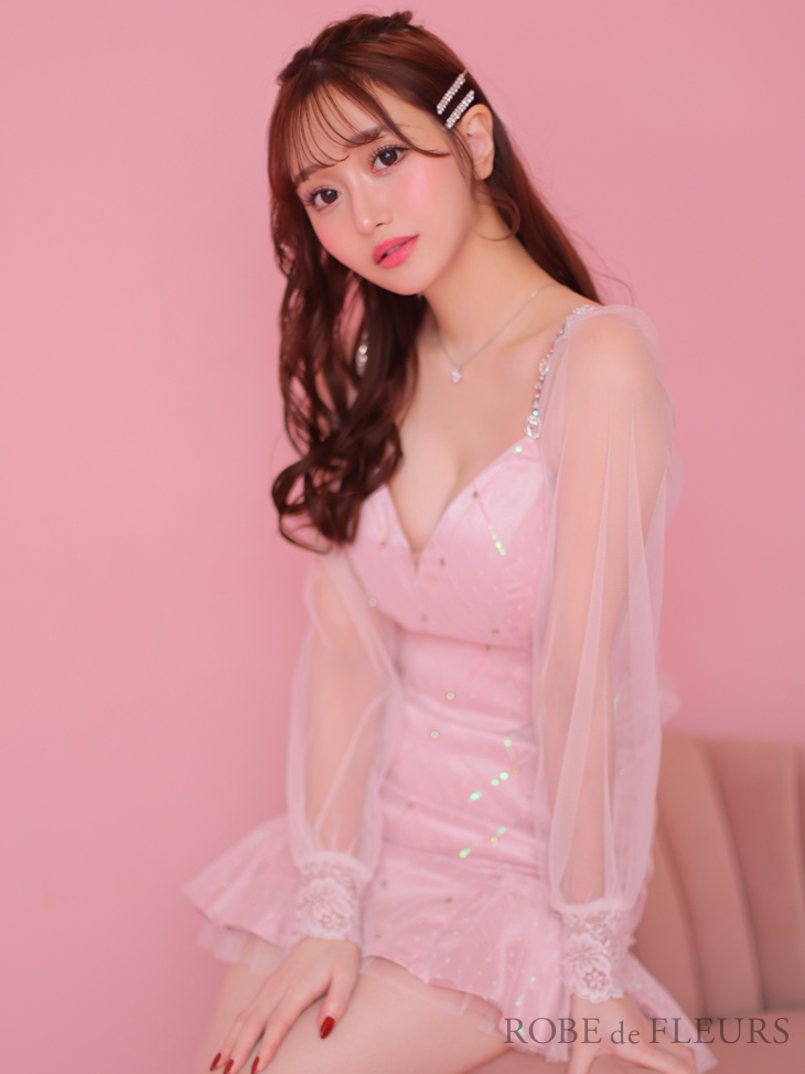 XSサイズあり【ROBE de FLEURS/ローブドフルール】スパンコール