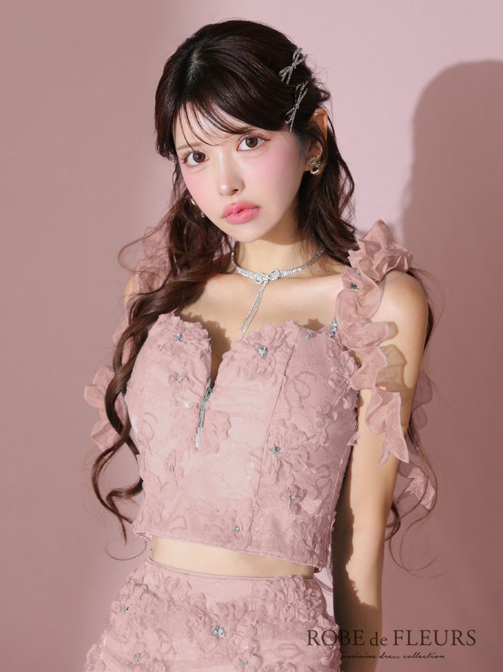 XSサイズあり【ROBE de FLEURS/ローブドフルール】フラワーレース