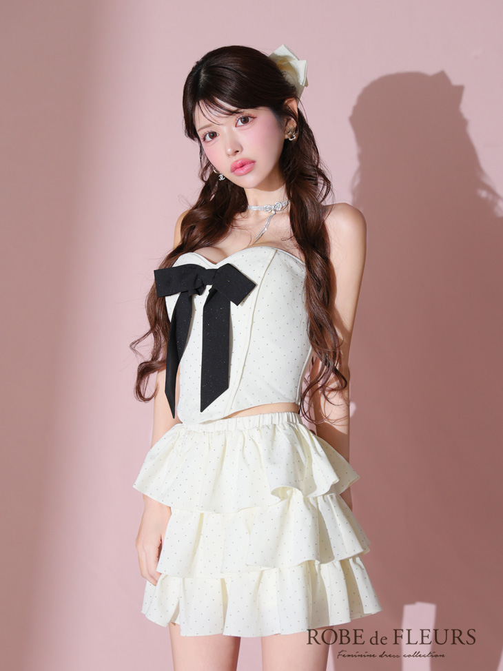 XSサイズあり【ROBE de FLEURS/ローブドフルール】ビッグリボン