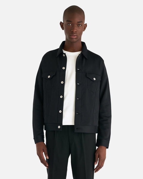 Cotton Trucker Jacket in Black – SVRN