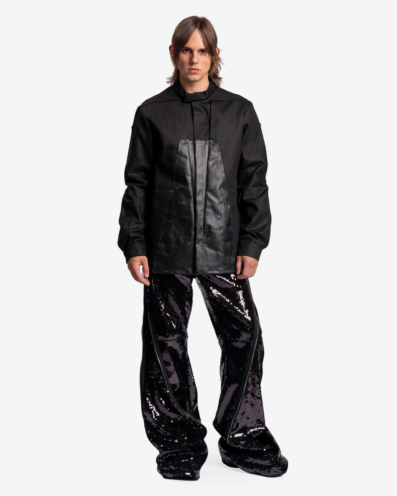 Denim Splintered Outershirt in Black – SVRN