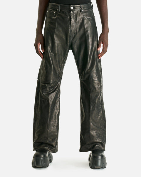 Leather Geth Jeans in Black – SVRN