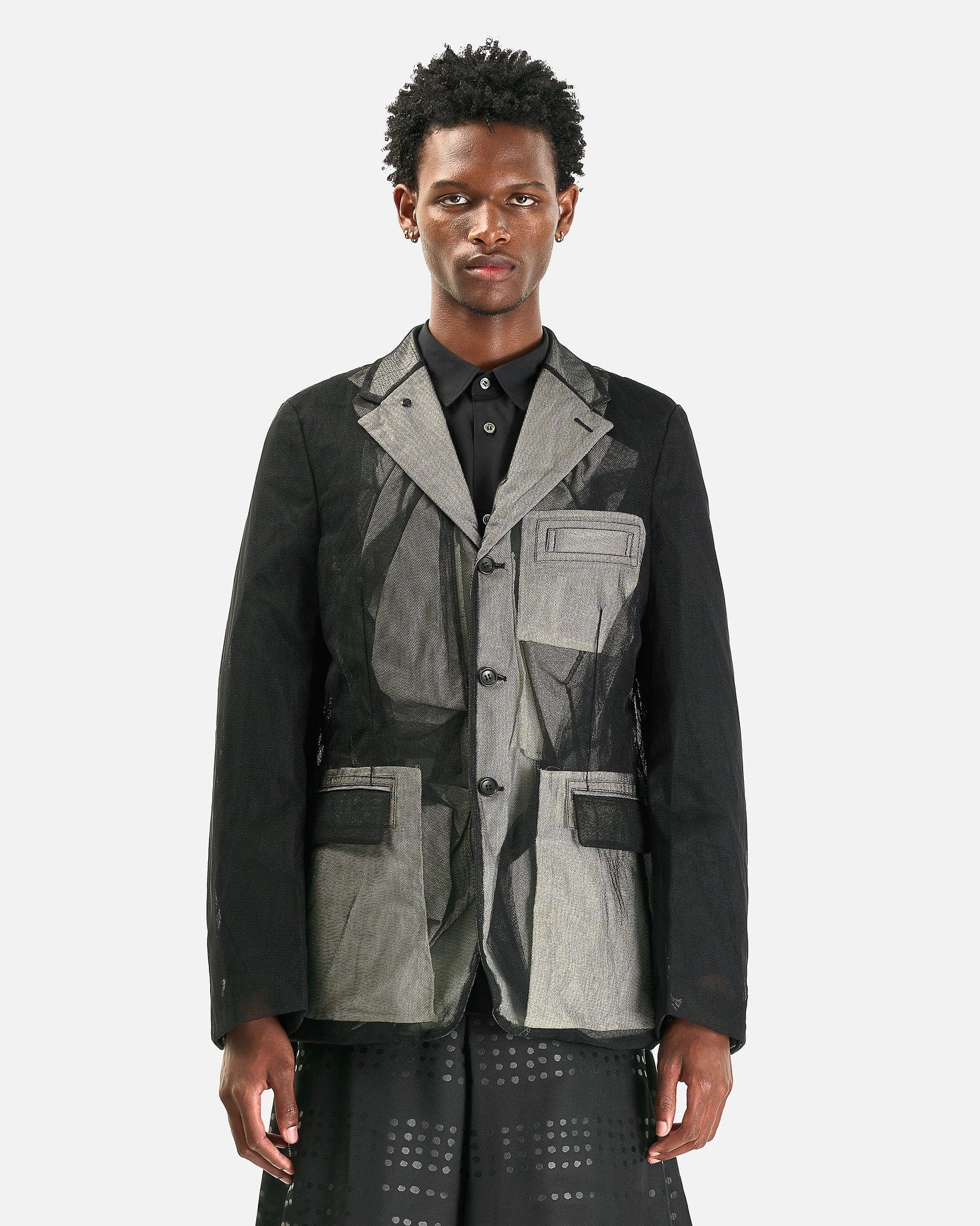Mesh Jacket in Black/White – SVRN