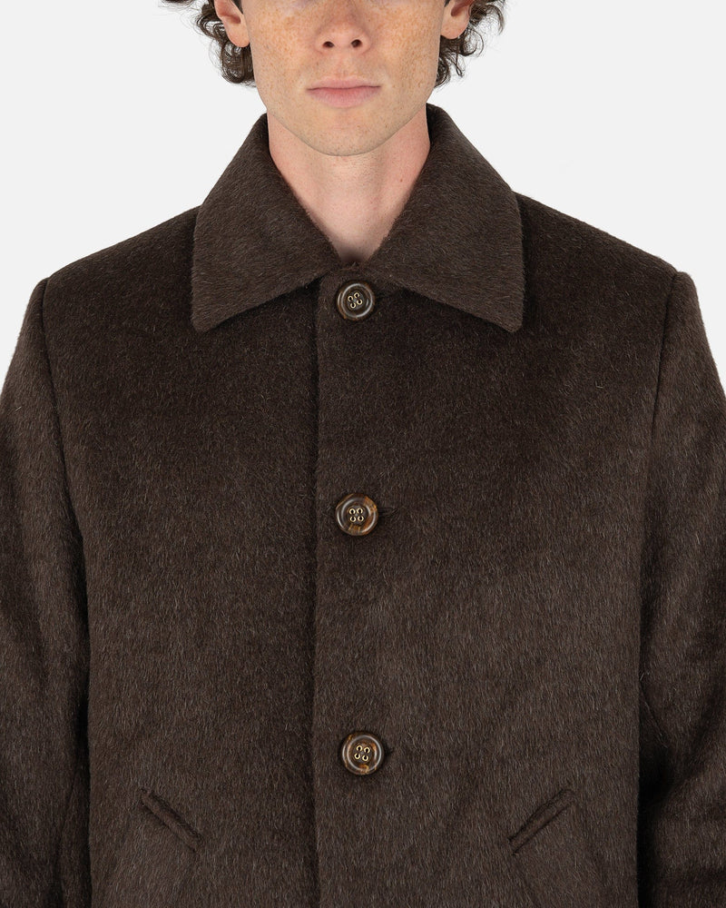 Esco Coat in Brown Mohair – SVRN